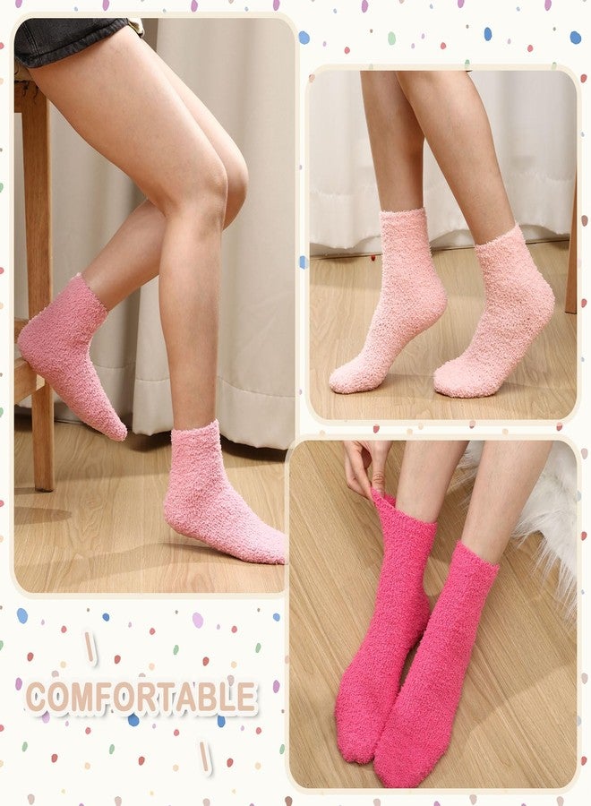 جيوجا جوارب جيوجا النسائية الناعمة، 3 أزواج، هدية مثالية لأعياد الميلاد، جوارب ناعمة ودافئة لا تتساقط، جوارب نوم سميكة (لون وردي) - Image 5