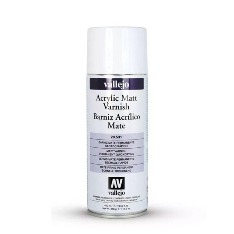Vallejo - Acrylic Matt Varnish Spray | Long Lasting Protection | Scratch Resistant & Non-Yellowing | Exterior & Interior Surfaces | 400 ml (13.52 fl.oz.) - Image 2