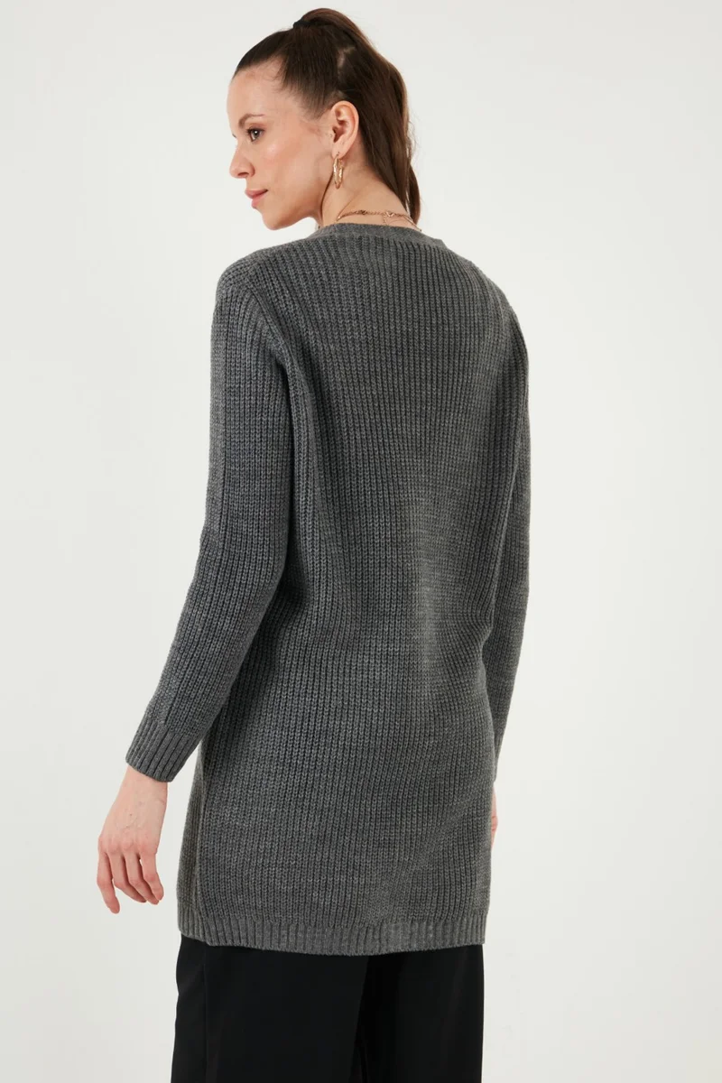 Lela 100% Acrylic Knitted Long Cardigan Women's Cardigan 4615044
