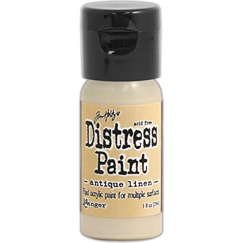 Ranger Tim Holtz Distress Paint, Multisurface Acrylic, 1oz Flip Top Bottle, Antique Linen - Image 2