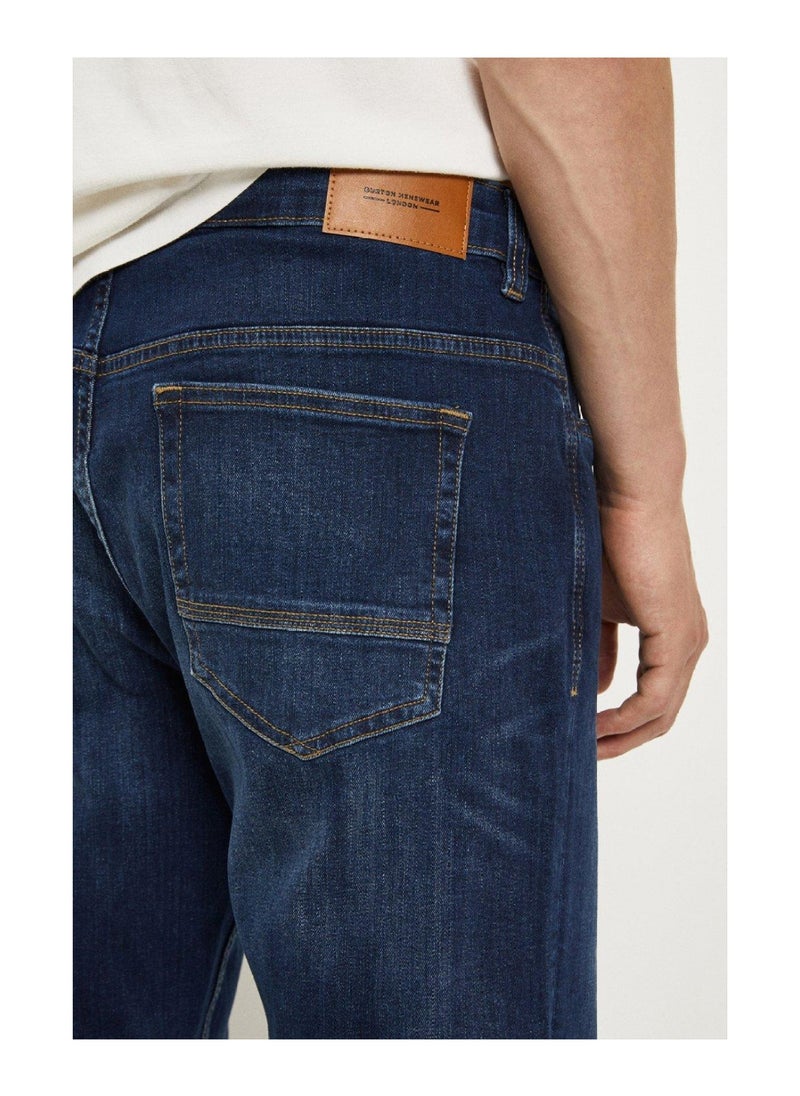 BURTON - Tapered Mid Blue Jeans - Image 1