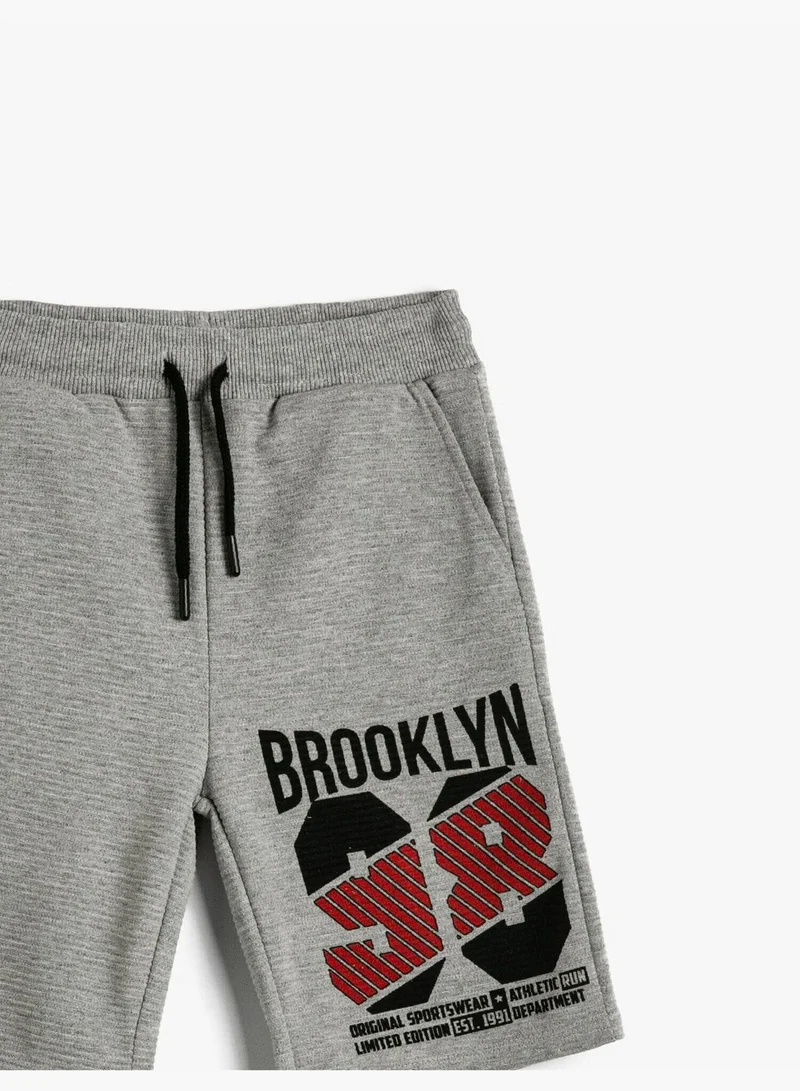 KOTON Printed Shorts Drawstring