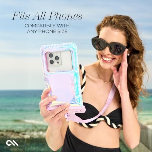 Case-Mate 2 Pack Soap Bubble IP68 Waterproof Phone Pouch - Floating Waterproof Phone Case w/Crossbody Lanyard - Compatible w/All Devices, Touchscreen Friendly - Iridescent - Image 2