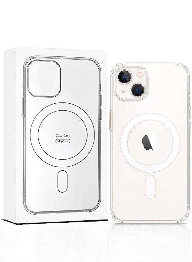 Magnetic mobile phone case (iPhone 13), compatible with MagSafe, thin transparent mobile phone cover, shockproof, made of thermoplastic polyurethane - Image 1