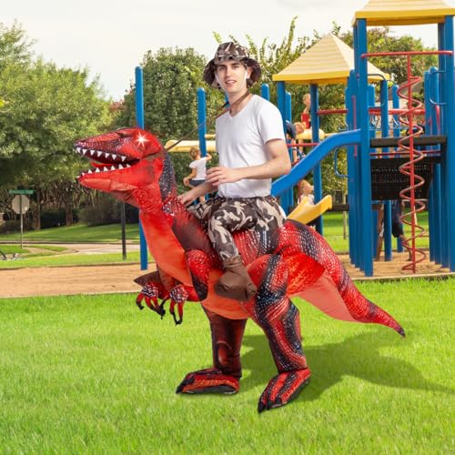 GOOSH Inflatable Dinosaur Costume for Adult Halloween Costume Women Man Funny Blow up Costume for Halloween Party Cosplay - Image 4