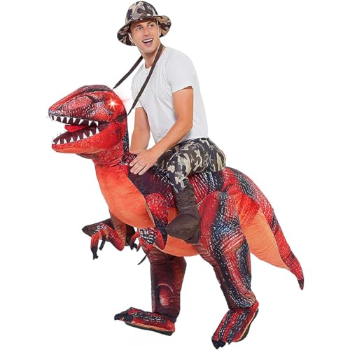 GOOSH Inflatable Dinosaur Costume for Adult Halloween Costume Women Man Funny Blow up Costume for Halloween Party Cosplay - Image 1