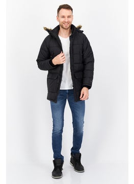 Trespass Men Solid Parka Jacket, Black  - Image 2