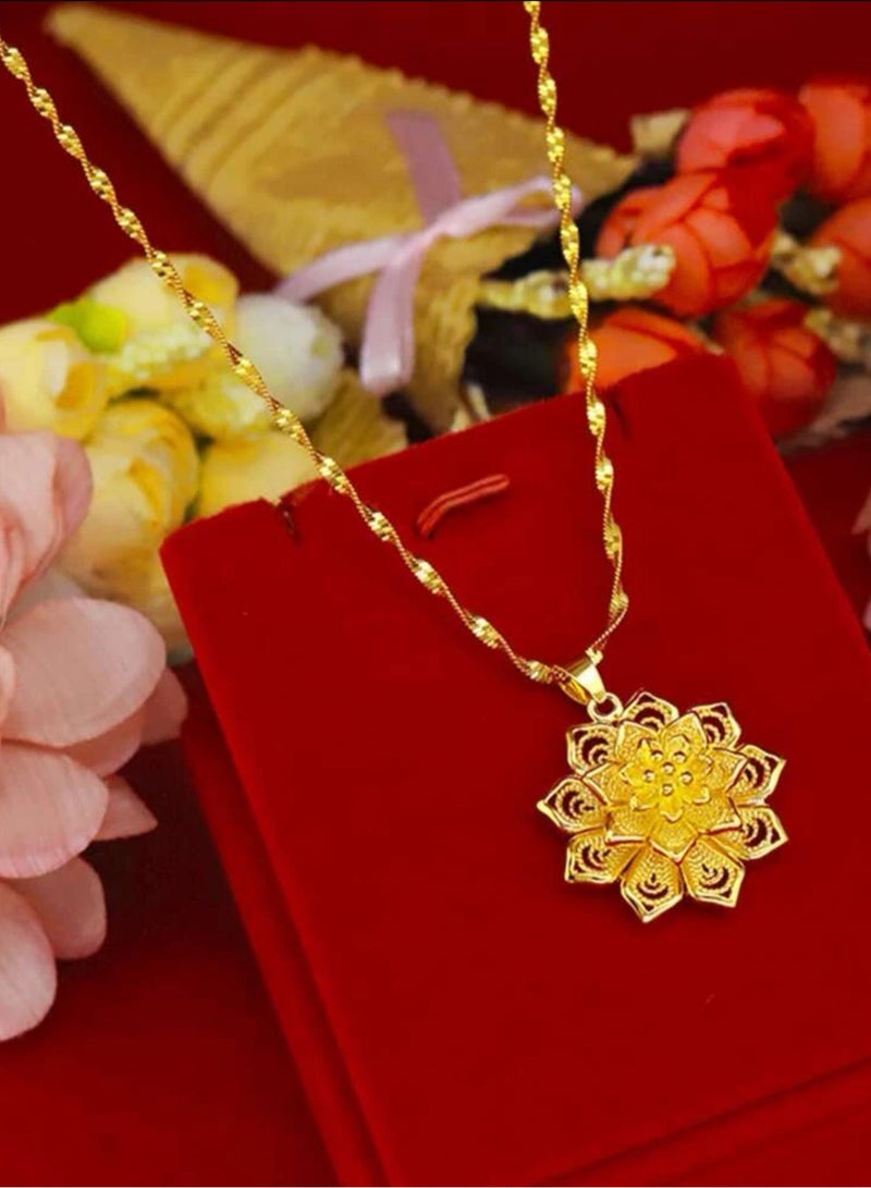 GOLDMAX 21k Gold Plated Necklace For Women With Gift Box - Image 2