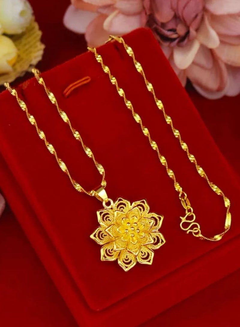 GOLDMAX 21k Gold Plated Necklace For Women With Gift Box - Image 1