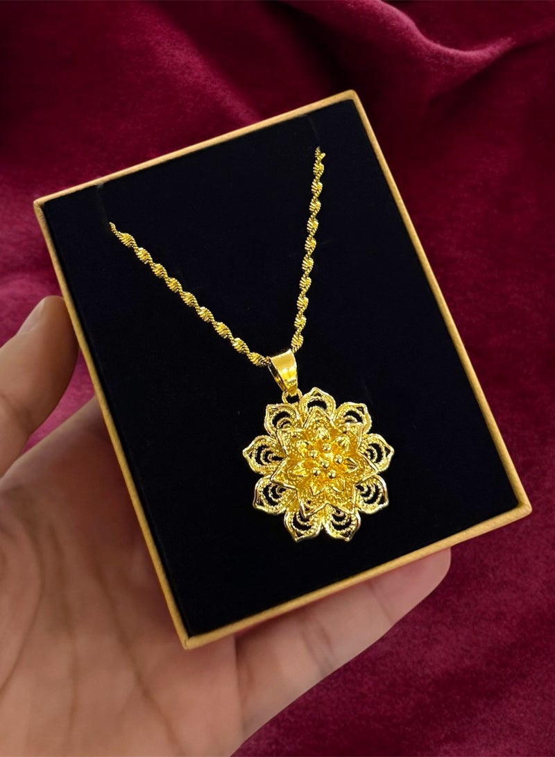 GOLDMAX 21k Gold Plated Necklace For Women With Gift Box - Image 3