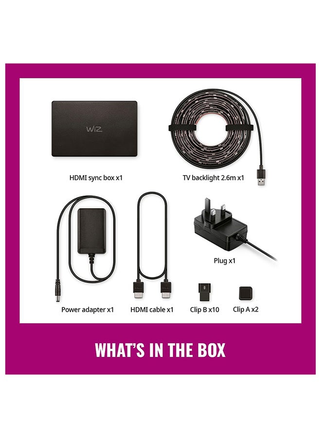 Wiz Smart Sync Box Starter Kit for 55'' - 65'' TVs, Light Synchronization with Content, Wi-Fi And Bluetooth, App And Voice Controlled - UK Version - Image 2