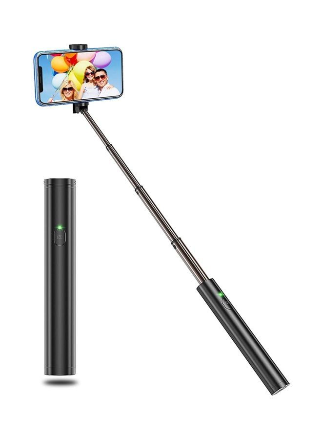 NIBEMINENT Aluminium Bluetooth Selfie Stick Compact Black - Image 1