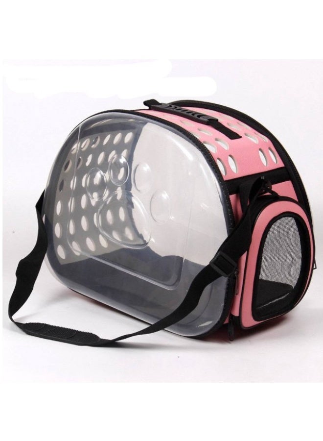 pet carrier for small cat and dog pink