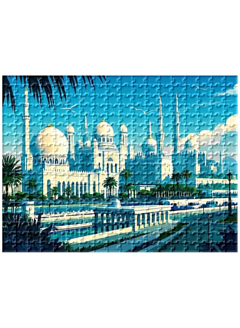 Anna 1000 Pieces Of Mosque Architectural Landscape Puzzle - Image 3