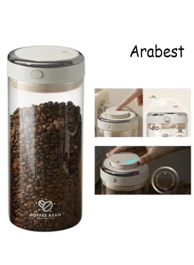 Coffee Bean Direct Vacuum Sealed Coffee Canister Coffee Container with One-Way CO2 Valve and Freshness Tracker, Perfect for Coffee Bean Storage,1700ml Large Capacity - Image 1