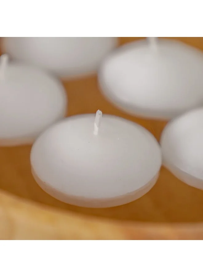 DANUBE HOME Danube Home Amara Key Floating Candle Set - 6 Piece White Wax Candles (4.5X2.5 Cm) Home Fragrance Decor For Cozy Ambience Perfect For Potpourri & Relaxing Atmosphere Decorative Home Accessories