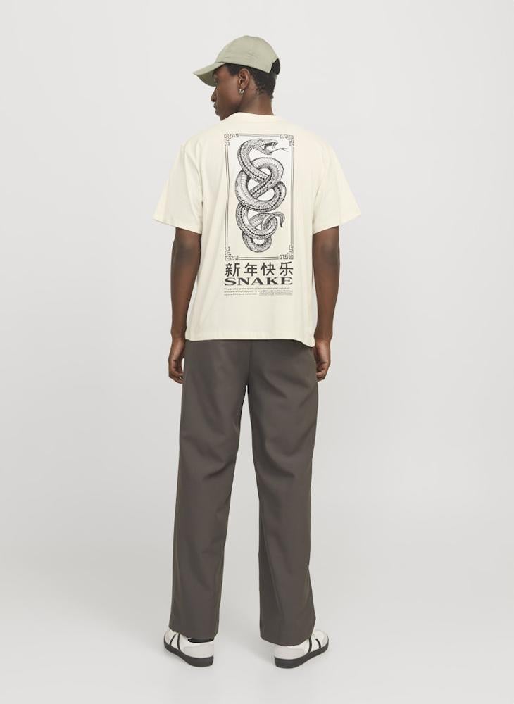 JACK & JONES - Jorsnake Logo Crew Neck T-Shrt - Image 1