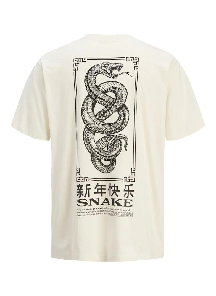 JACK & JONES Jorsnake Logo Crew Neck T-Shrt