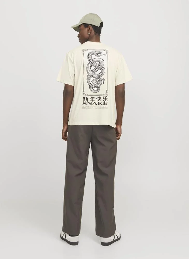 JACK & JONES Jorsnake Logo Crew Neck T-Shrt