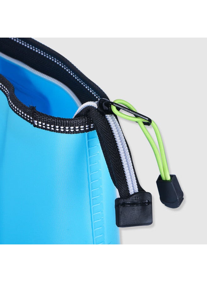 Grsaed Fishing Tackle Bag, 43cm, Multifunctional, Waterproof, Lightweight, Thickened, Wear-resistant, Storage, Live Fish Bucket, Fishing Accessories, Short Handle With Side Pocket, Blue - Image 4