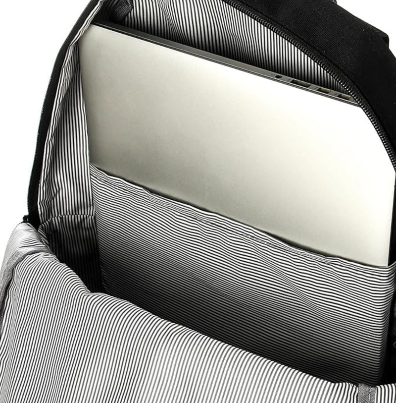 FORCE Basic Backpack Black/Teal Blue Front Zip Unisex, M - Image 4