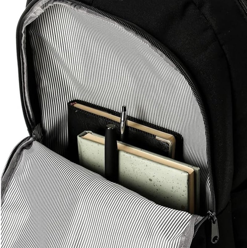 FORCE Basic Backpack Black/Teal Blue Front Zip Unisex, M - Image 5