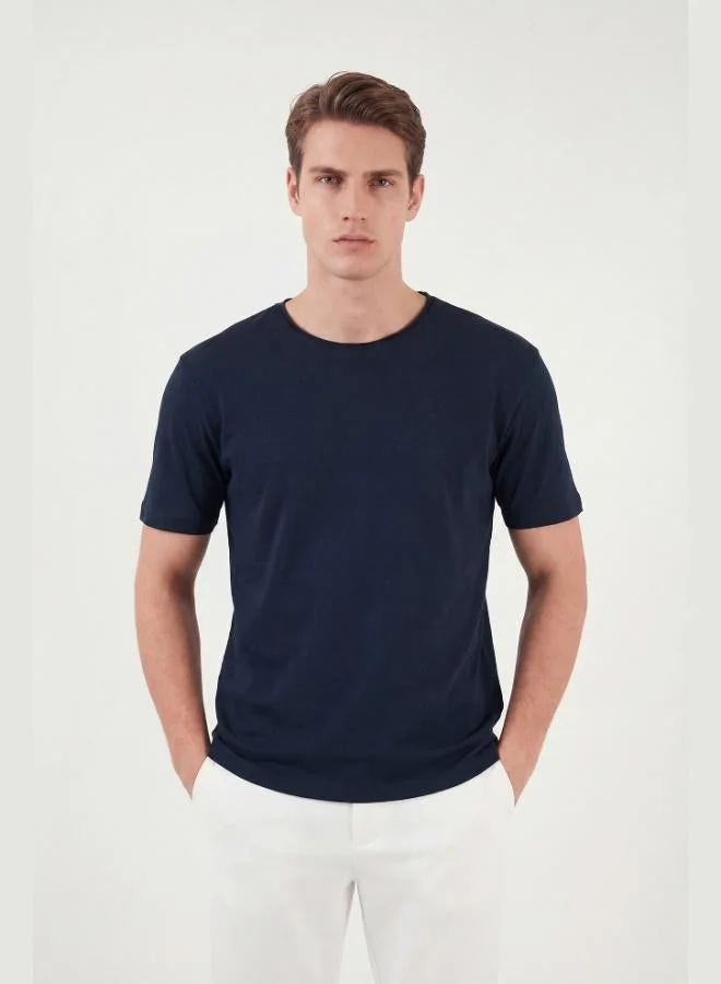 بوراتي Buratti Cotton Regular Fit Crew Neck T-Shirt Men's T-SHIRT 5904074
