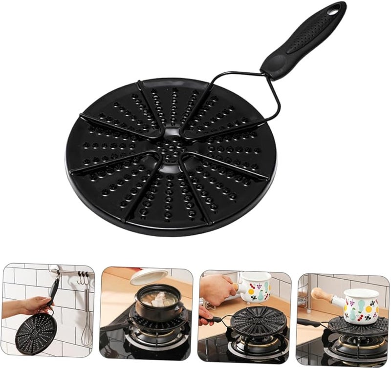 Veemoon Black Heat Diffuser Plate For Gas Stove Flame Tamer Simmer Mat - Image 3