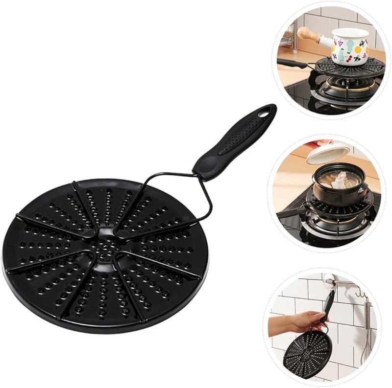Veemoon Black Heat Diffuser Plate For Gas Stove Flame Tamer Simmer Mat - Image 5