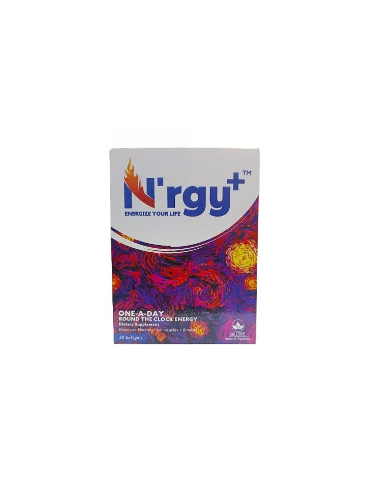 Geltec N'rgy+ Dietary Supplement 30 Softgels - Image 1