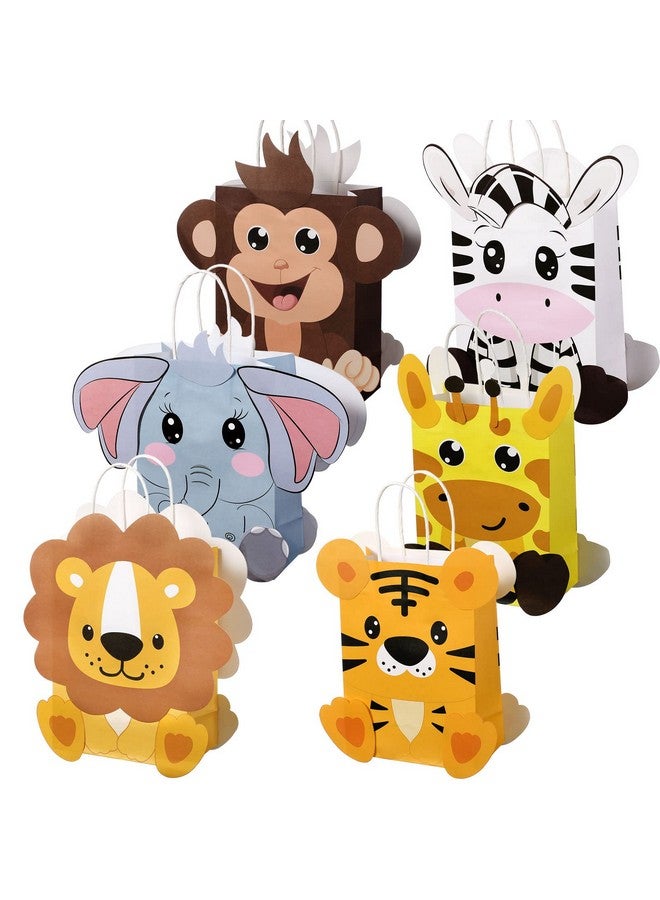 TaoBary 24 Pieces Safari Goodie Bag Safari Jungle Party Favor Bags With Handles For Kids Birthday Safari Themed Party Supplies (Dimensional Style 24 Pcs) - Image 2