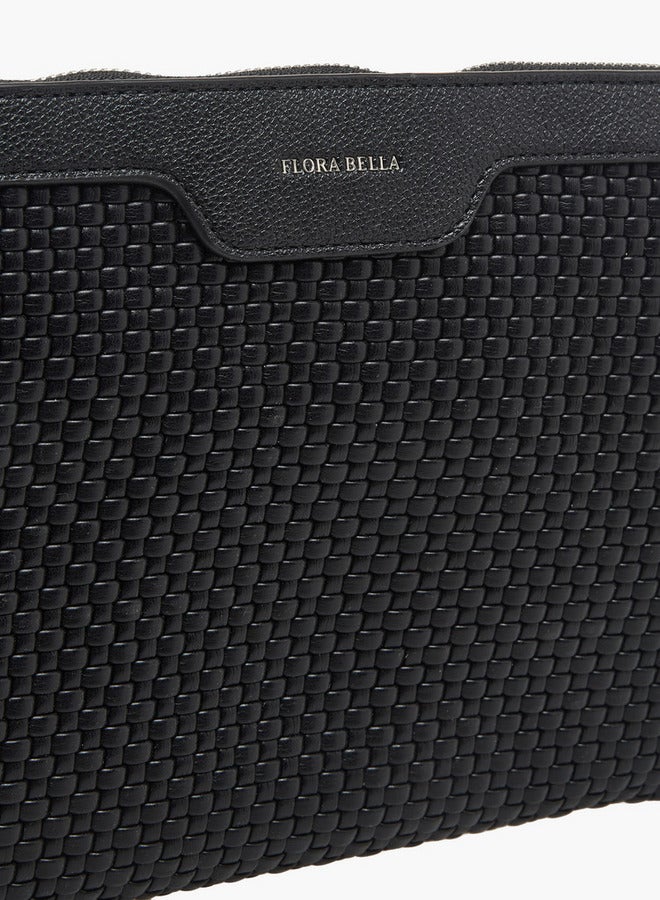 Flora Bella By Shoexpress Textured Pouch with Zip Closure - Image 4
