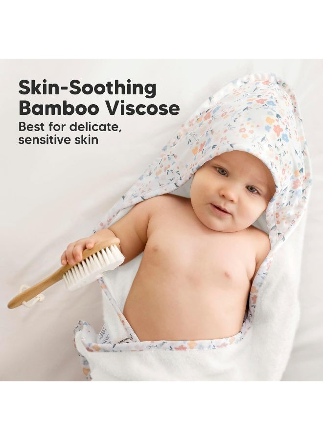 KeaBabies Baby Hooded Towel - Viscose Derived from Bamboo Baby Towel - Image 3