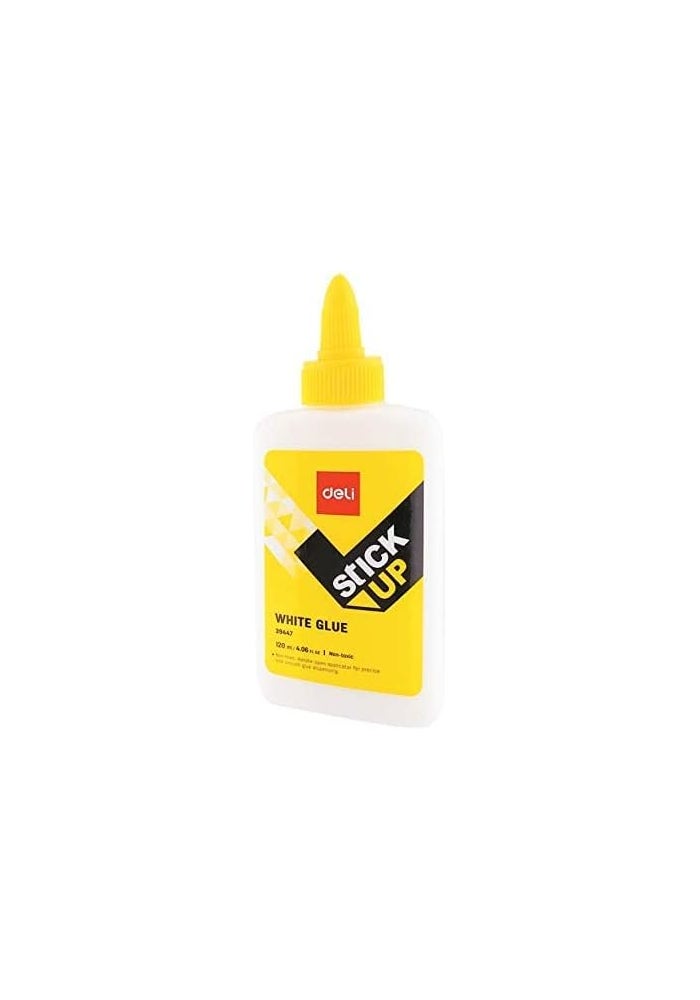 Deli White Glue 120ml - Non-Toxic Craft Adhesive - Image 3