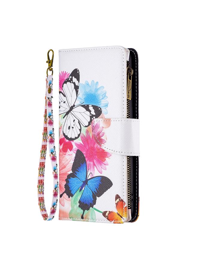 S-TOP Case For Samsung Galaxy S25 5G Colored Drawing Pattern Zipper Leather Phone Case - Image 3