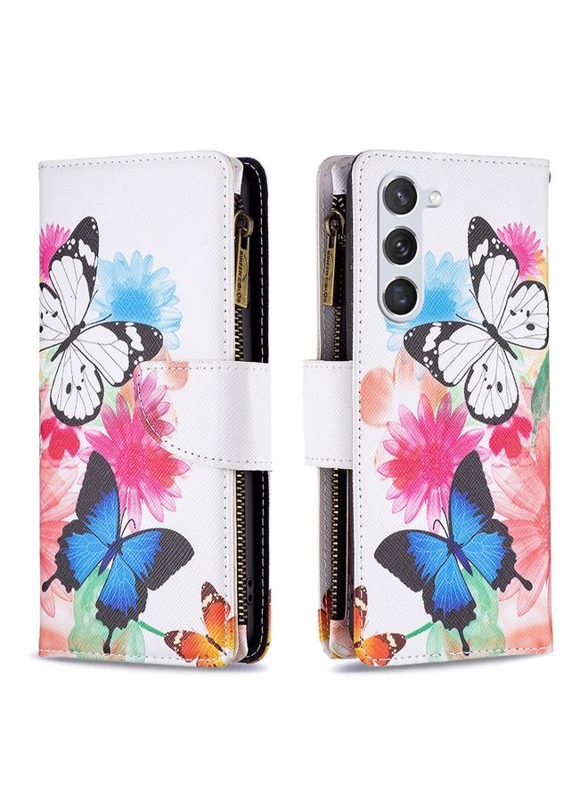 S-TOP Case For Samsung Galaxy S25 5G Colored Drawing Pattern Zipper Leather Phone Case - Image 1