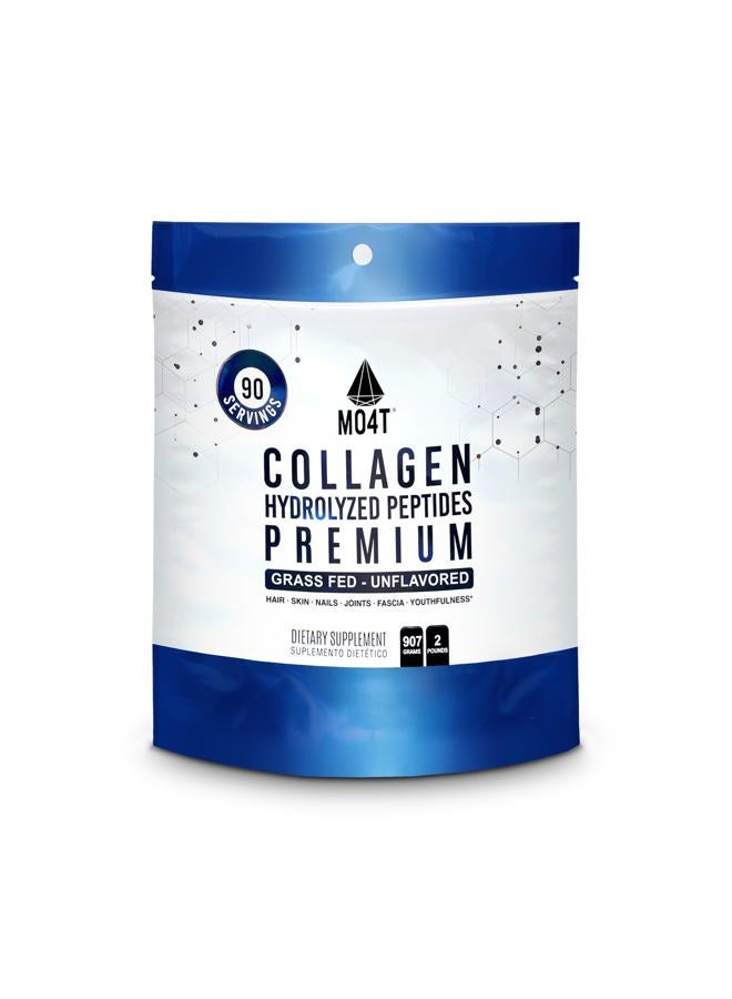 MOMOF4TRANSFORM MO4T Collagen Peptides- Grass-Fed Collagen- Hydrolyzed Collagen Powder- Unflavored- 2 Pounds Collagen- Colageno 2 libras - Colageno Hidrolizado - Image 1