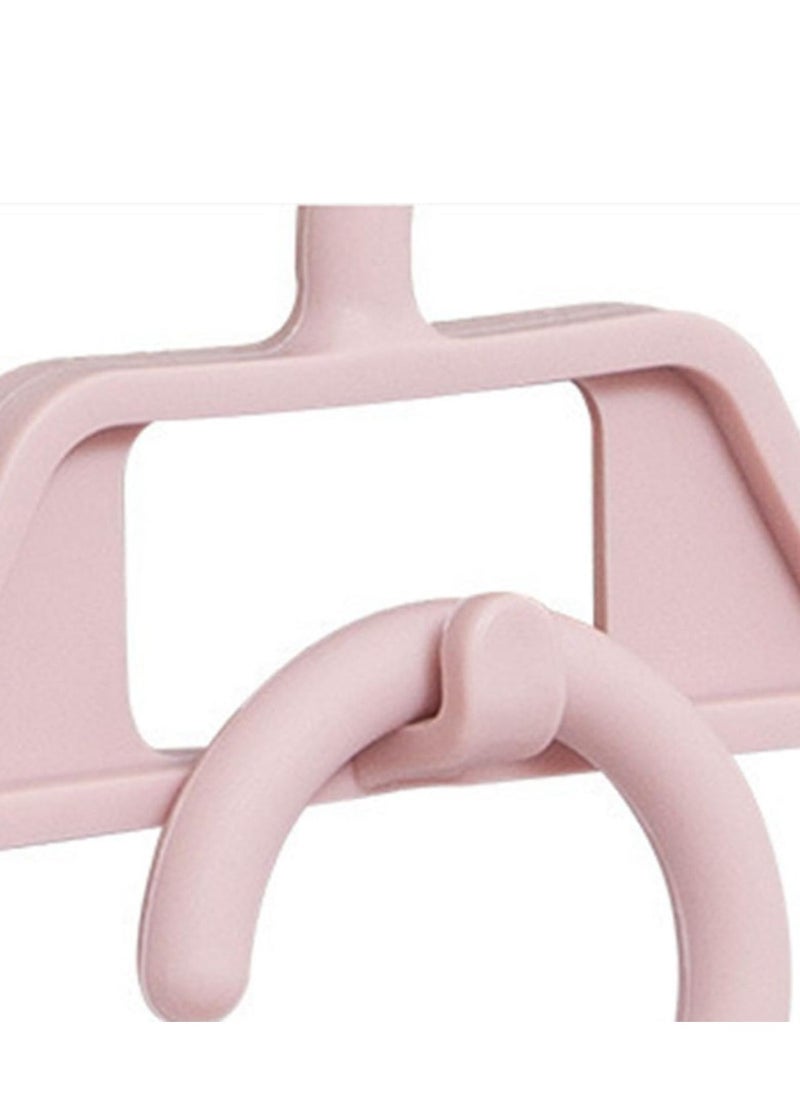 KCDMBUE 10 Pack Pink Clip Pants Hangers, Adjustable Non-Slip Plastic Trouser & Skirt Hangers, Stackable Clothes Hangers with Clips – 32x13cm (13x5 inch)(Pink)  - Image 5