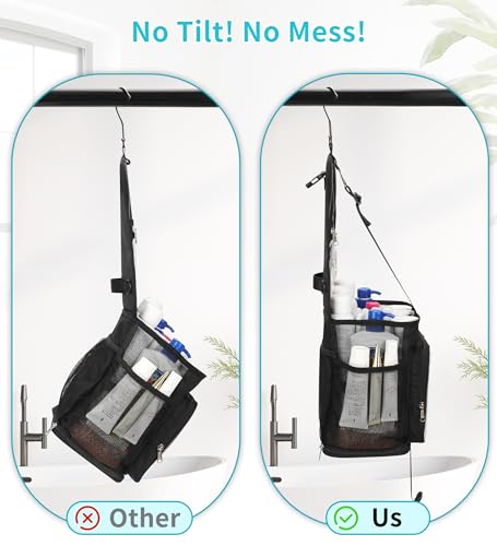 Ethereal Shower Caddy Portable Mesh Shower Caddy Bag for College Dorm Room Essentials Hanging Shower Bag for Gym Camping Beach - Image 3