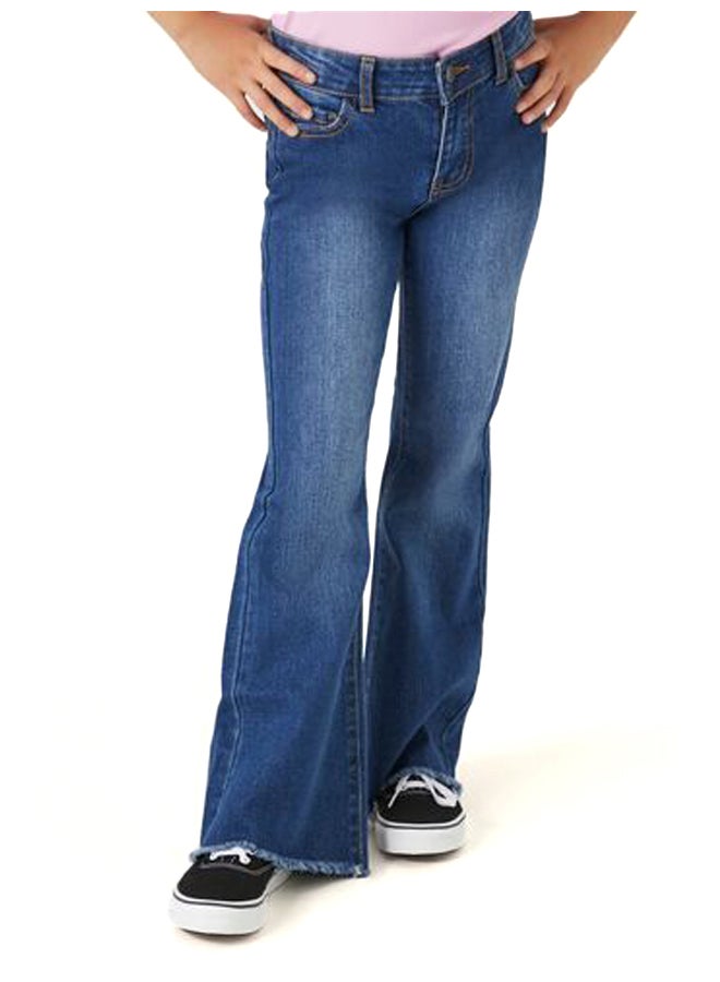 FOREVER 21 Girls Frayed Flare-Leg Jeans (Kids)  - Image 3