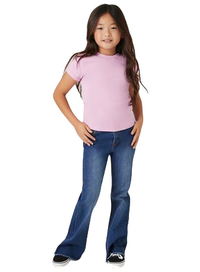 FOREVER 21 Girls Frayed Flare-Leg Jeans (Kids)  - Image 1