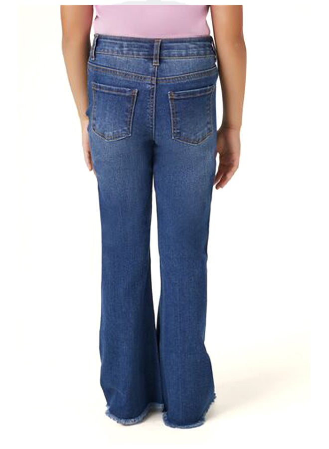 FOREVER 21 Girls Frayed Flare-Leg Jeans (Kids)  - Image 5