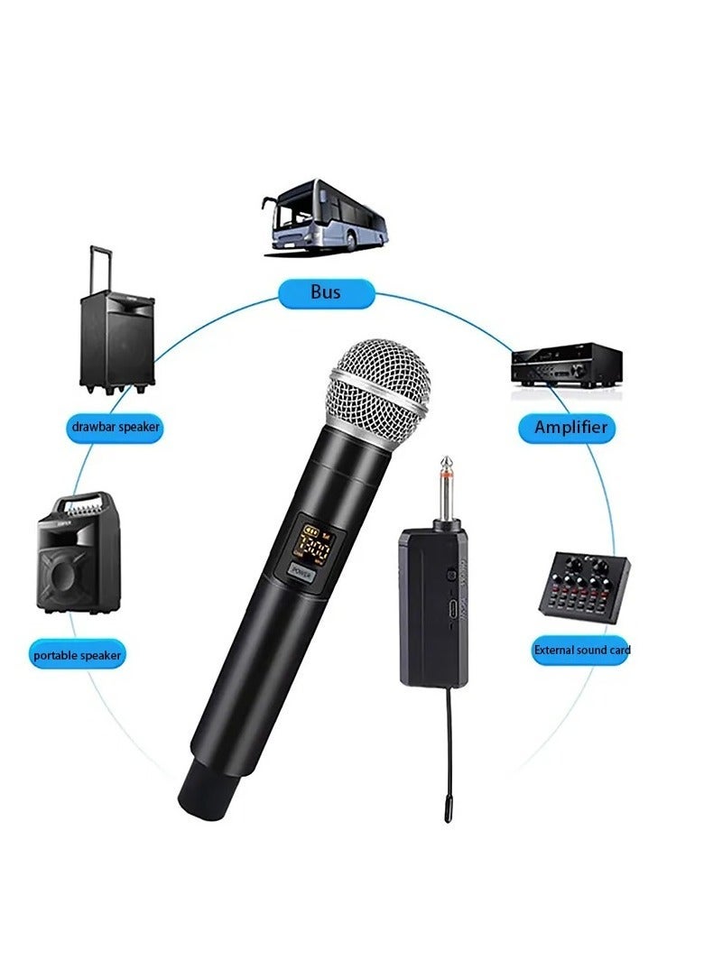 JAJEEK "Wireless UHF Handheld Microphone – Professional Portable Dynamic Mic for Karaoke, Parties, Speeches, Events, and DJ Performances – High-Quality Sound with Long Range & Noise Reduction" - Image 2