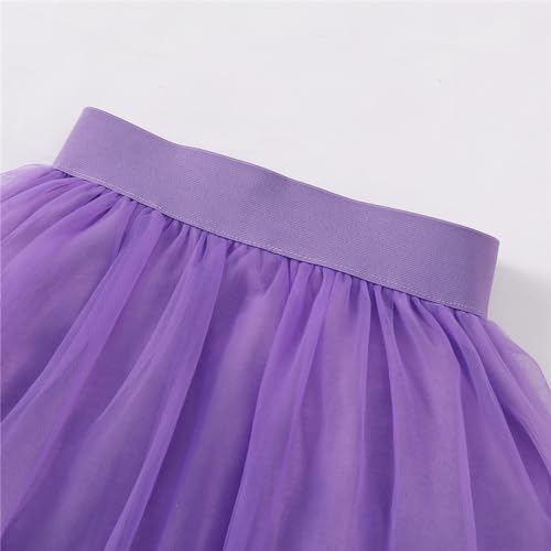 CPEI Toddler Girl 2nd Birthday Outfits,Im Two Cute Shirt+Tutu Skirt,Girl 2 Years Old Birthday Clothes (Purple, 2T) - Image 4
