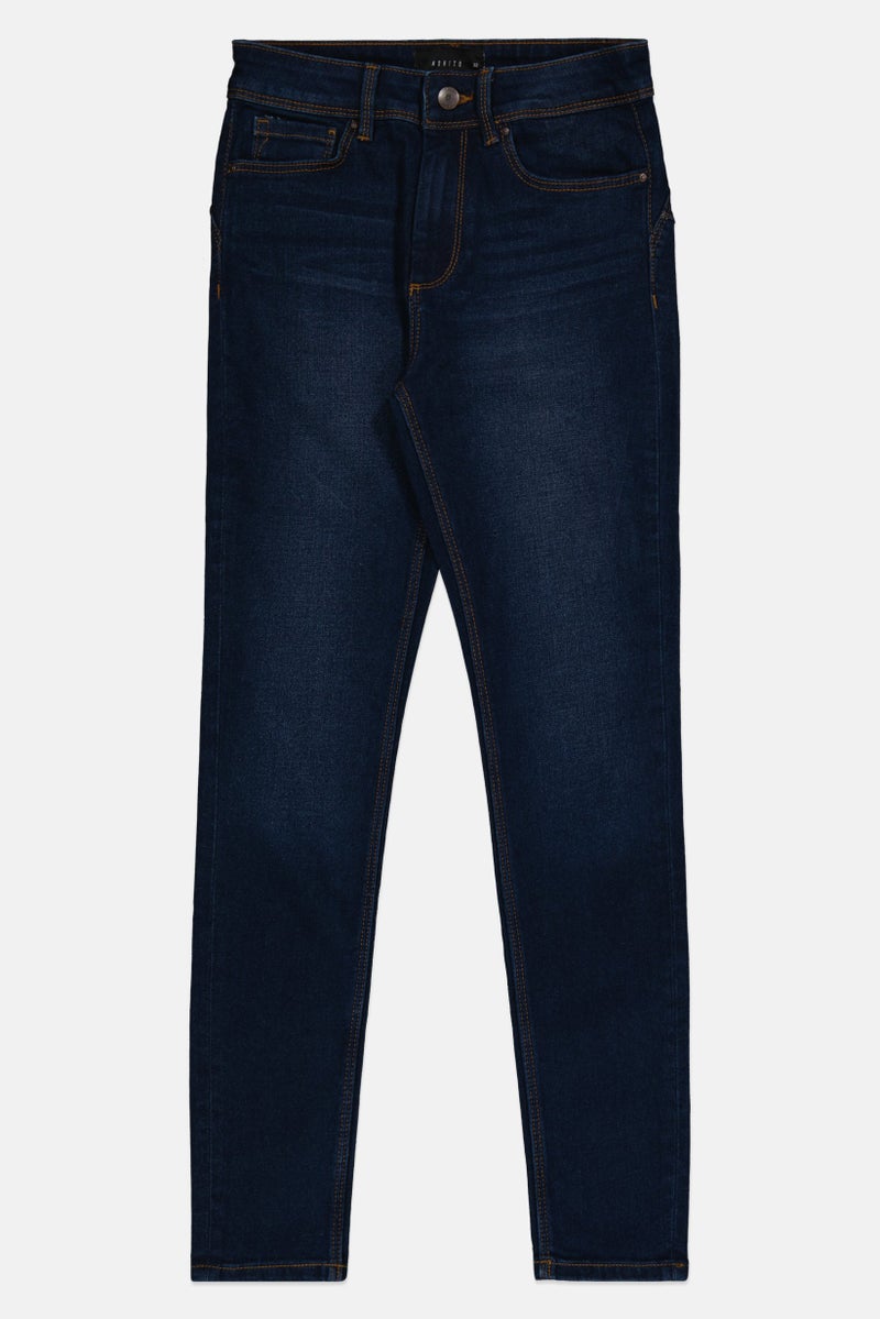 Mohito Women Regular Fit Wash Stretchable Denim, Navy - Image 2