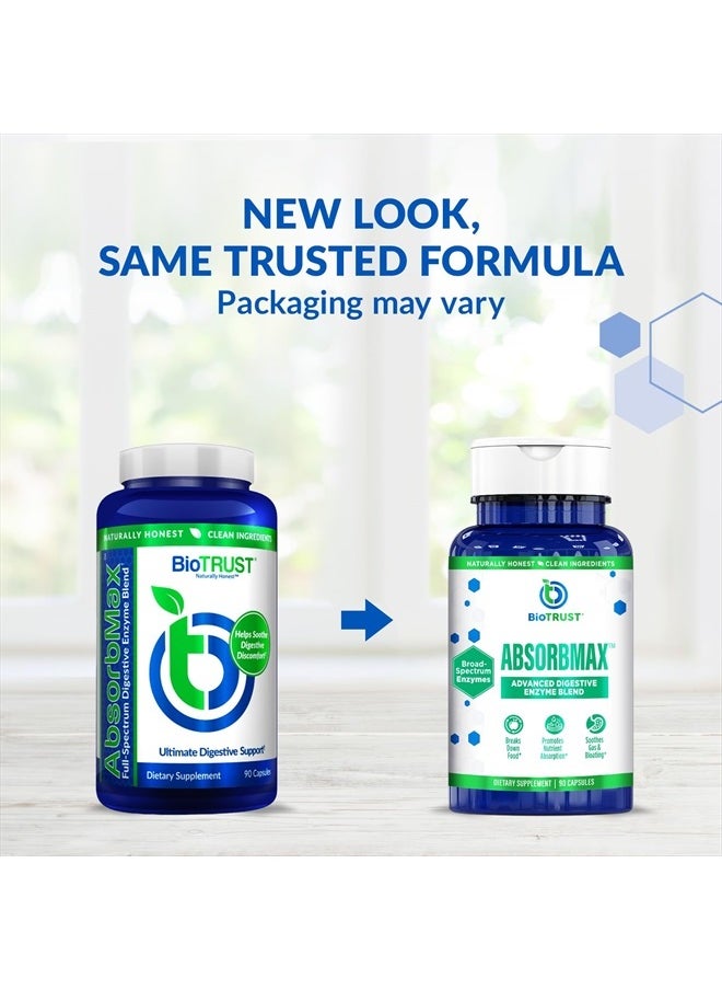 BioTrust AbsorbMax Broad Spectrum Digestive Enzyme Blend, Gluten Free, Non GMO, Digestive Support for Nutrient Digestion, Absorption and Periodic Digestive Discomfort and Bloating  - Image 2