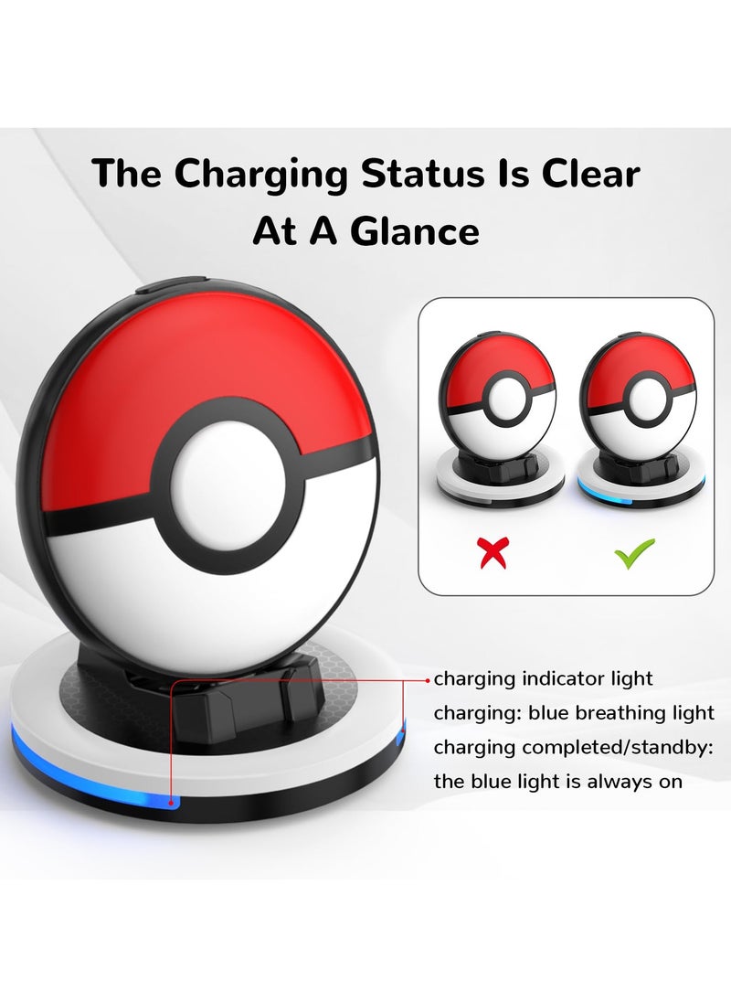Charging Station Compatible GO Plus + 2023, Charging Dock with Display Light, for  Charging Station Charger with Display Light Compatible with Poke Ball GO Plus Plus Accessories