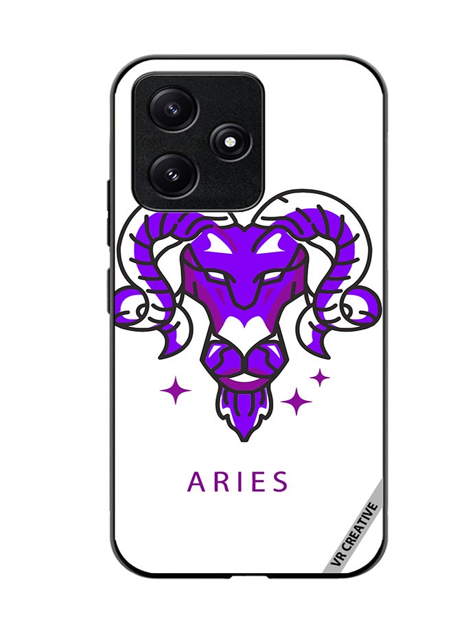 VR CREATIVE Protective Case Cover For Xiaomi Poco M6 Pro 5G Purple Watercolor Zodiac Sign Design Multicolour - Image 1