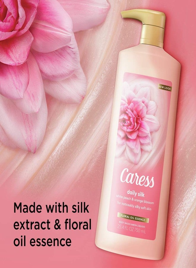 Caress Hydrating Body Wash with Pump Shower Gel For Soft, Silky Skin Daily Moisture Body Wash With Silk Extract & Floral Oil Essence, 25.4 Fl Oz (Pack of 4 - Image 5