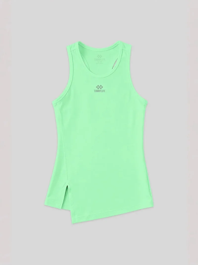 TOMMYLIFE TOMMY Sleeveless Crew Neck Active Top